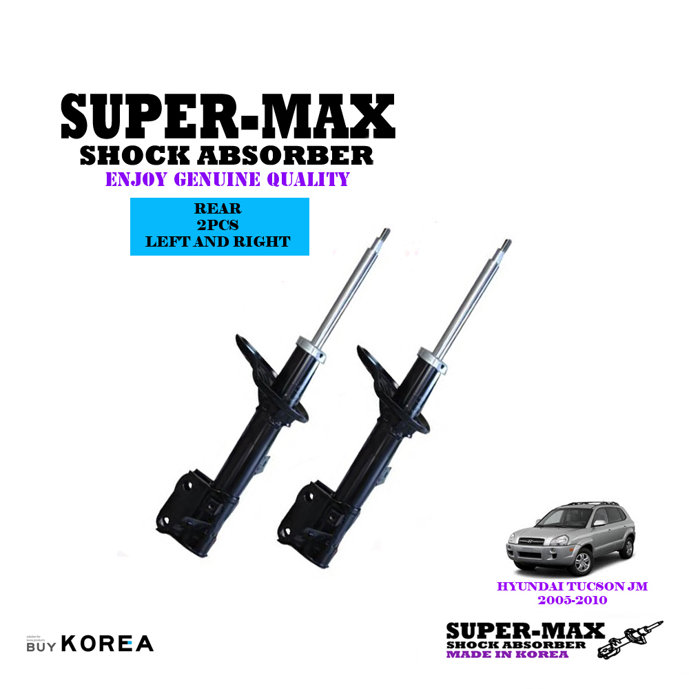 Hyundai Tucson JM 2005-2010 Rear Left And Right Supermax Gas Shock Absorbers