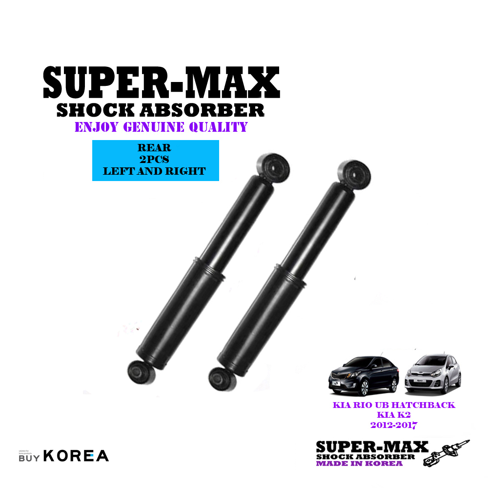 Kia Rio UB Kia K2 2012-2017 Rear Left And Right Supermax Gas Shock Absorbers